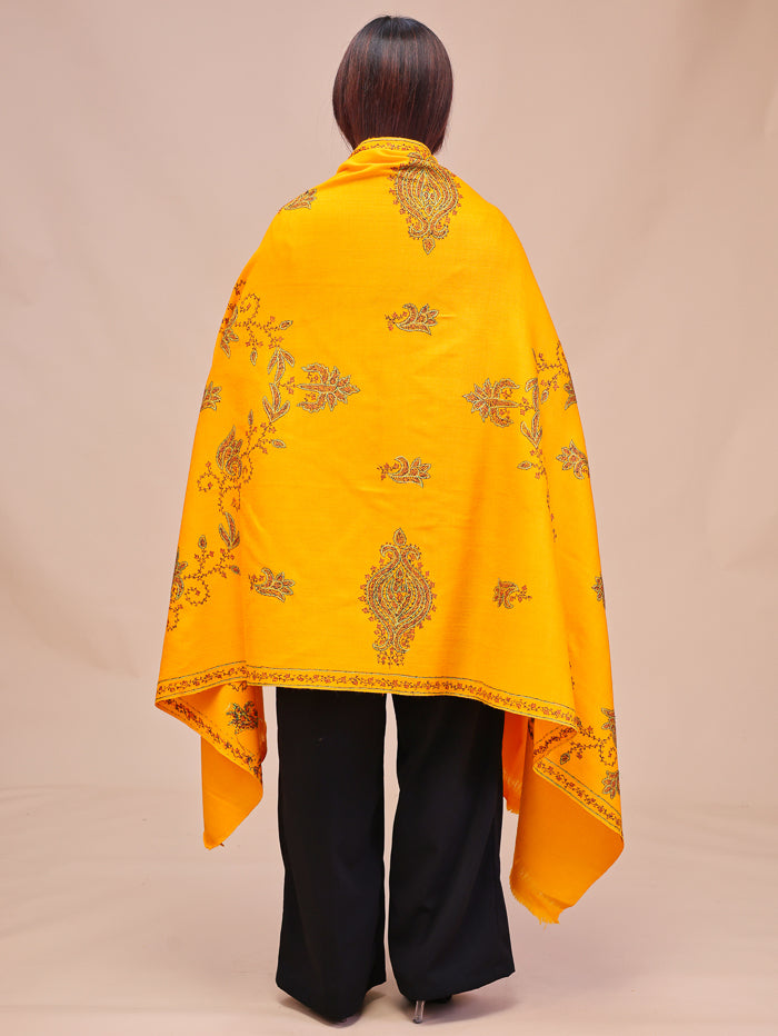Women's Hand Embroidered Pure Wool Shawl