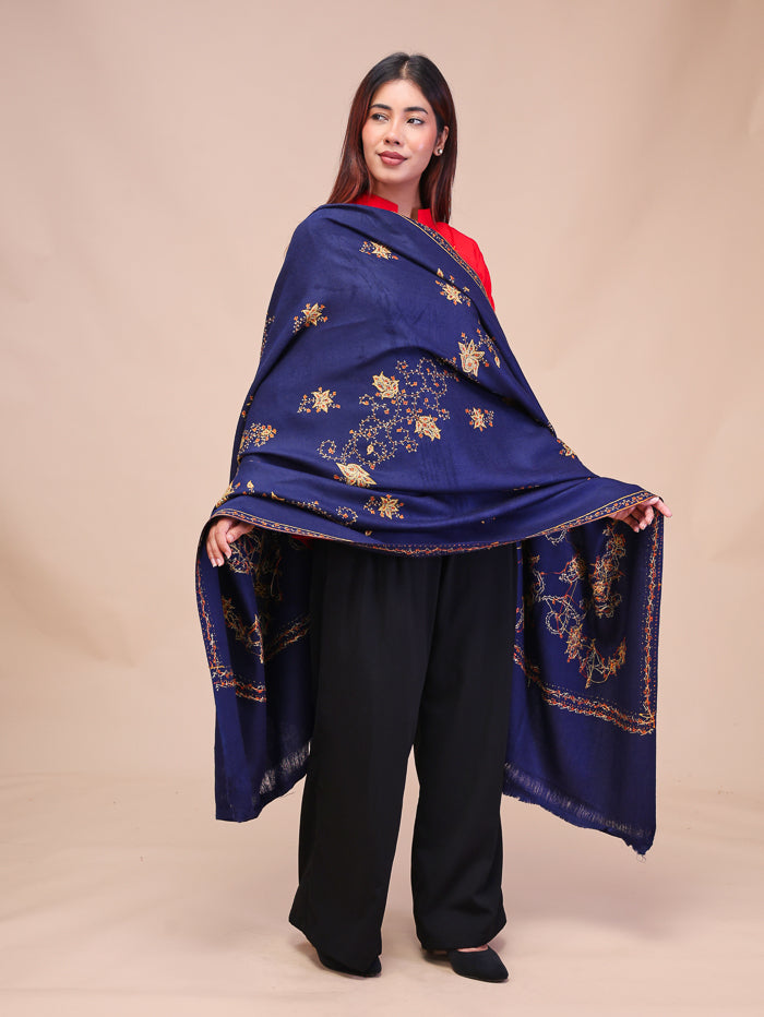 Women's Hand Embroidered Pure Wool Shawl