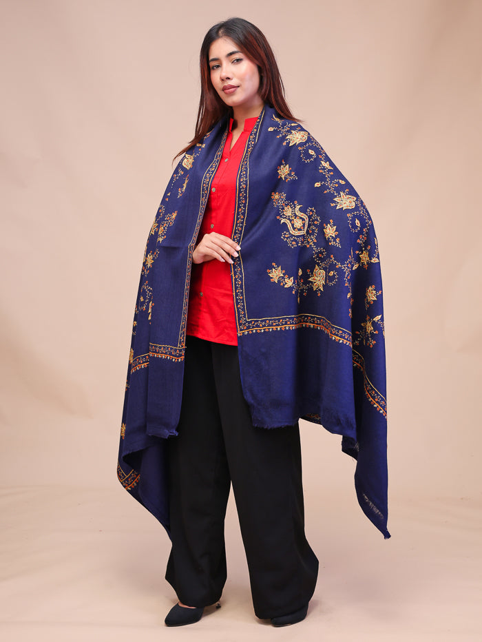 Women's Hand Embroidered Pure Wool Shawl