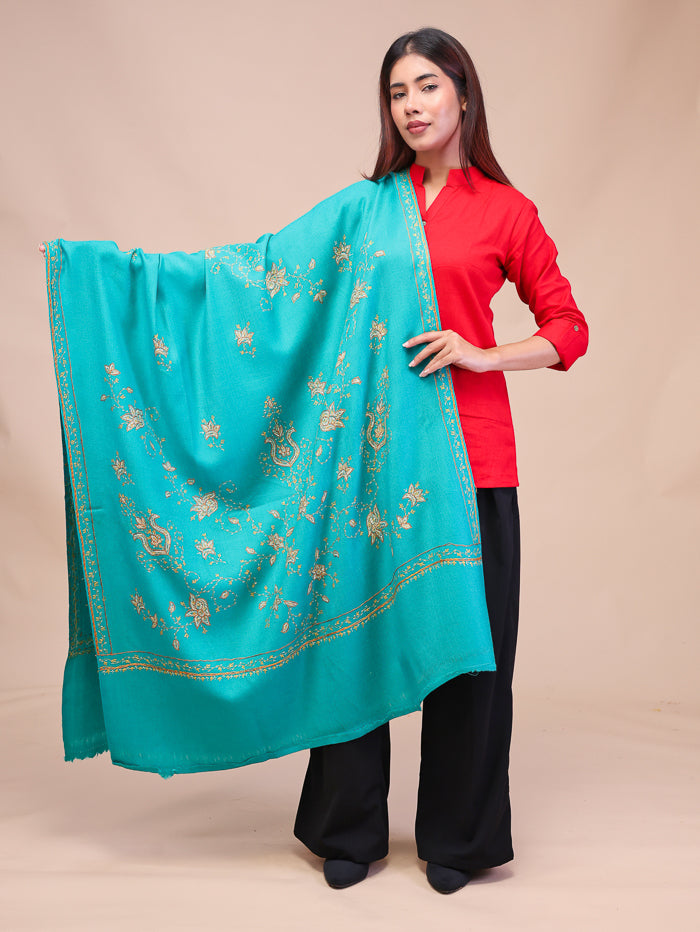 Women's Hand Embroidered Pure Wool Shawl
