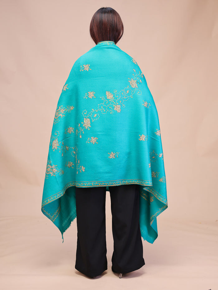 Women's Hand Embroidered Pure Wool Shawl