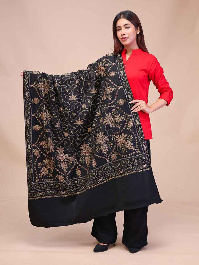 Women's Hand Embroidered Pure Wool Shawl
