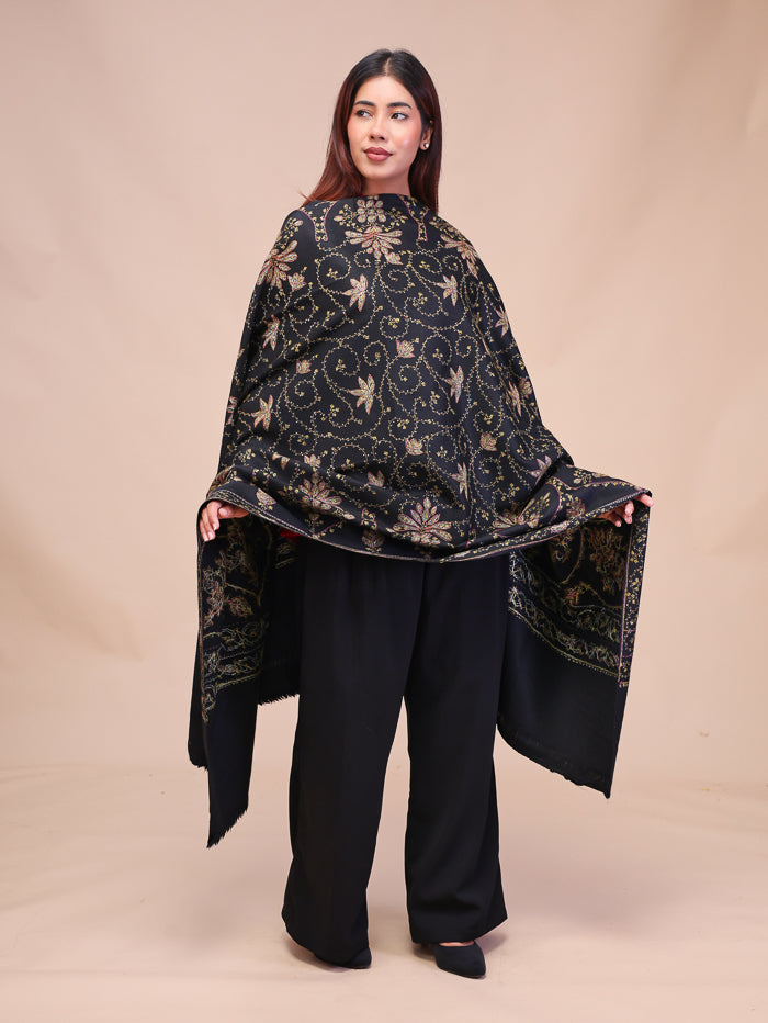 Women's Hand Embroidered Pure Wool Shawl