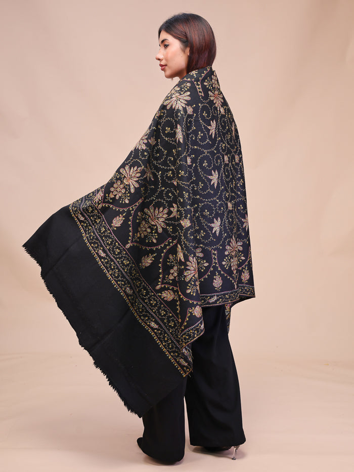 Women's Hand Embroidered Pure Wool Shawl