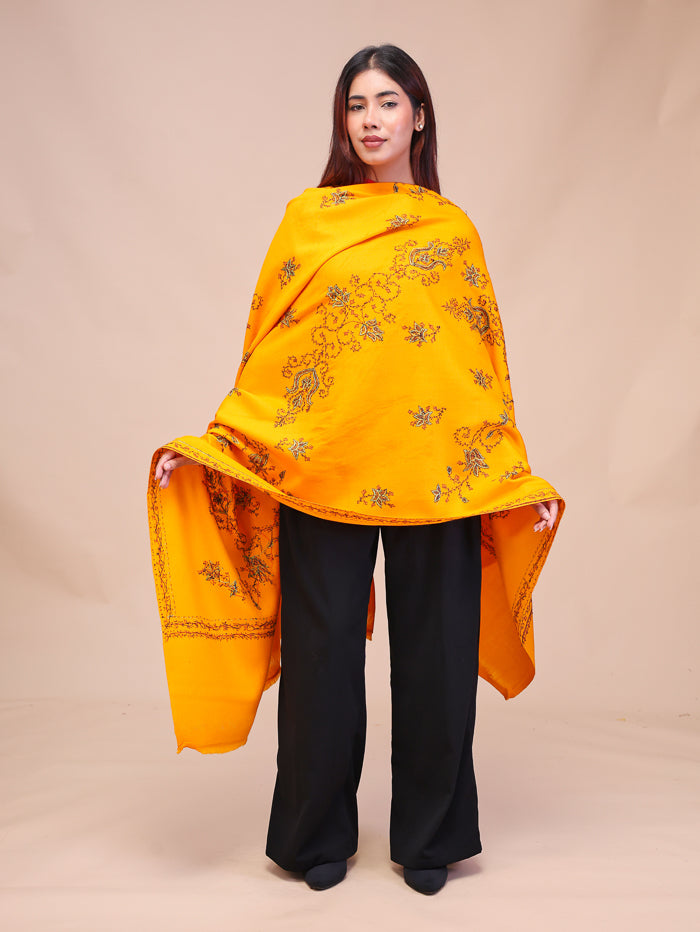 Women's Hand Embroidered Pure Wool Shawl