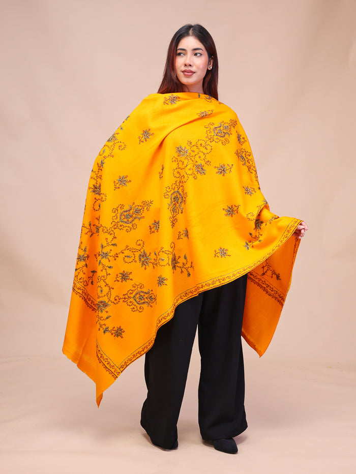 Women's Hand Embroidered Pure Wool Shawl