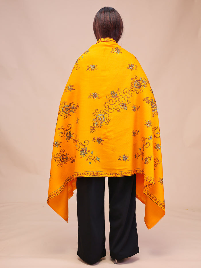 Women's Hand Embroidered Pure Wool Shawl
