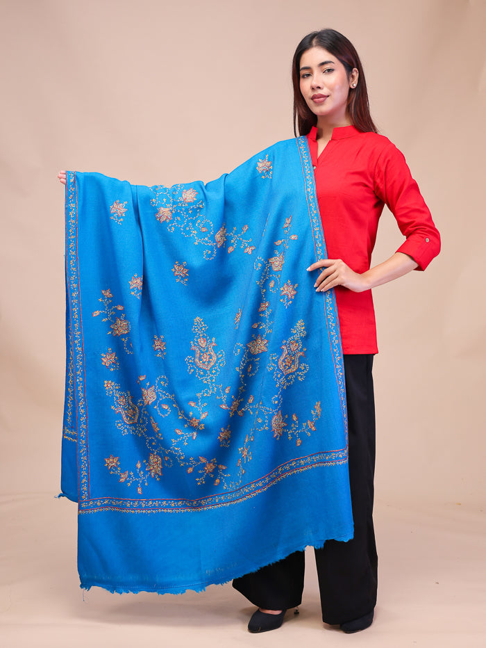Women's Hand Embroidered Pure Wool Shawl