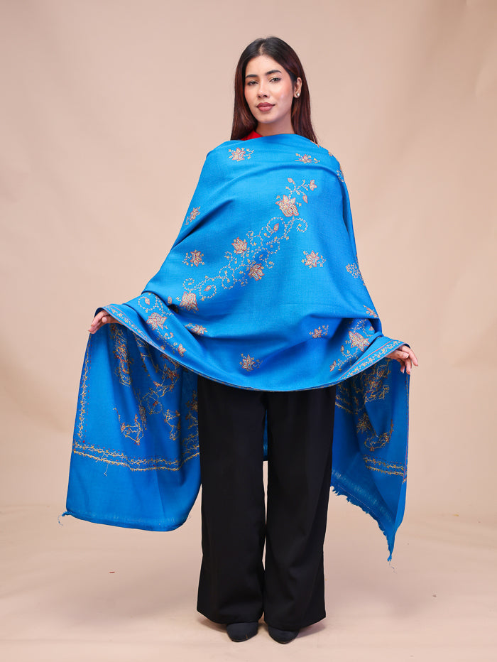 Women's Hand Embroidered Pure Wool Shawl