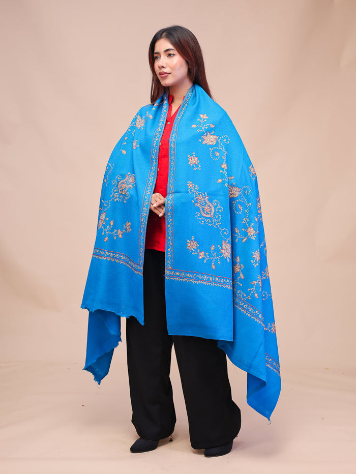 Women's Hand Embroidered Pure Wool Shawl