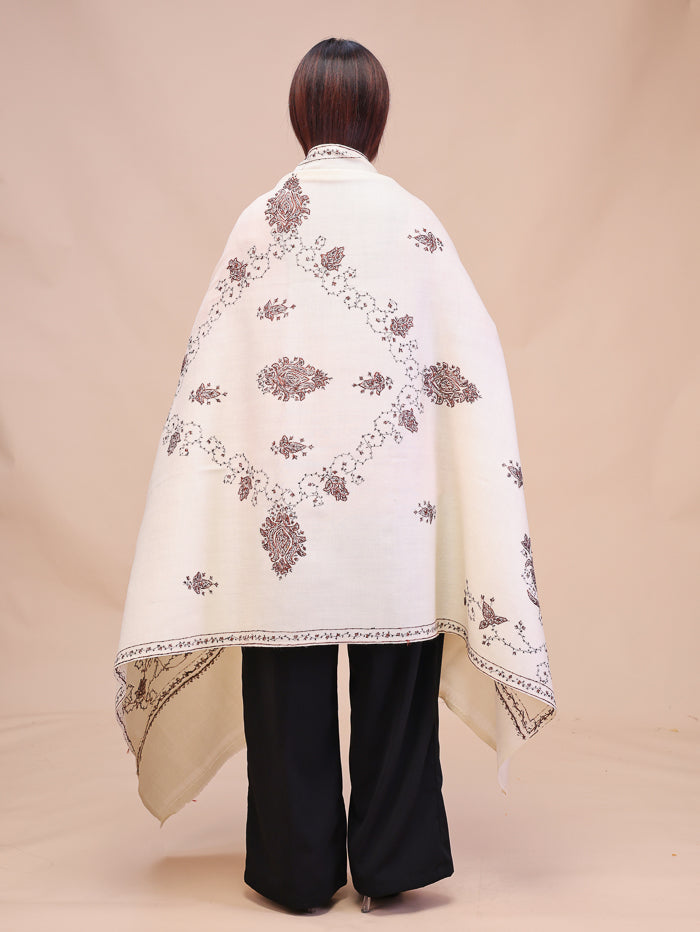 Women's Hand Embroidered Pure Wool Shawl