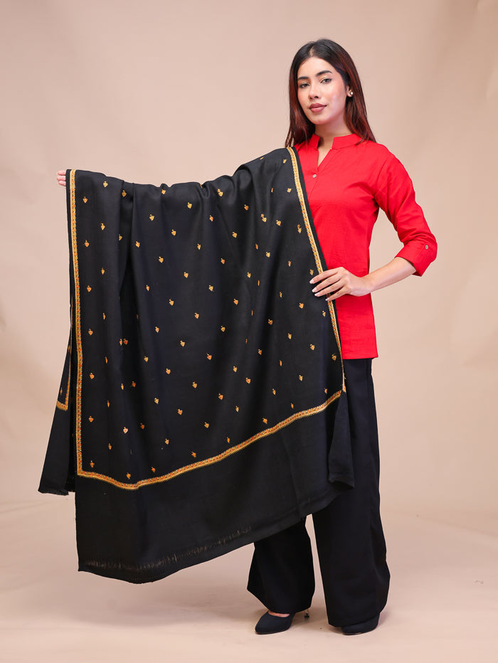 Women's Hand Embroidered Wool Shawl