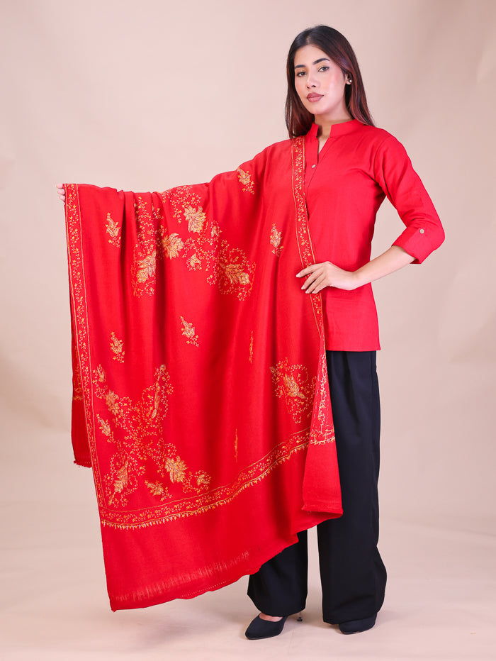 Women's Hand Embroidered Wool Shawl
