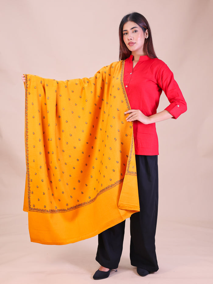 Women's Hand Embroidered Wool Shawl