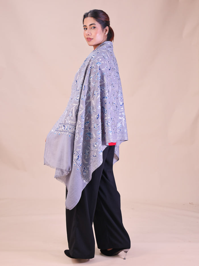 Women's Aari Embroidered Wool Stole