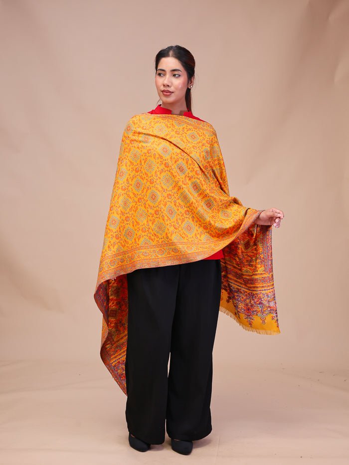 Women's Woven Design Wool Stole