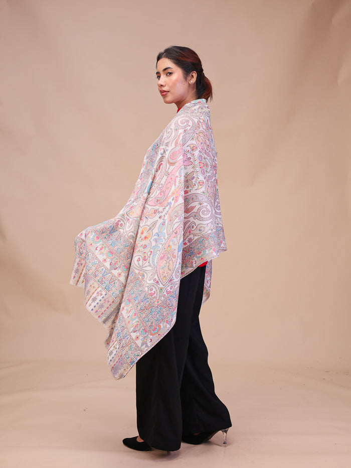 Women's Printed Woven Design Wool Stole