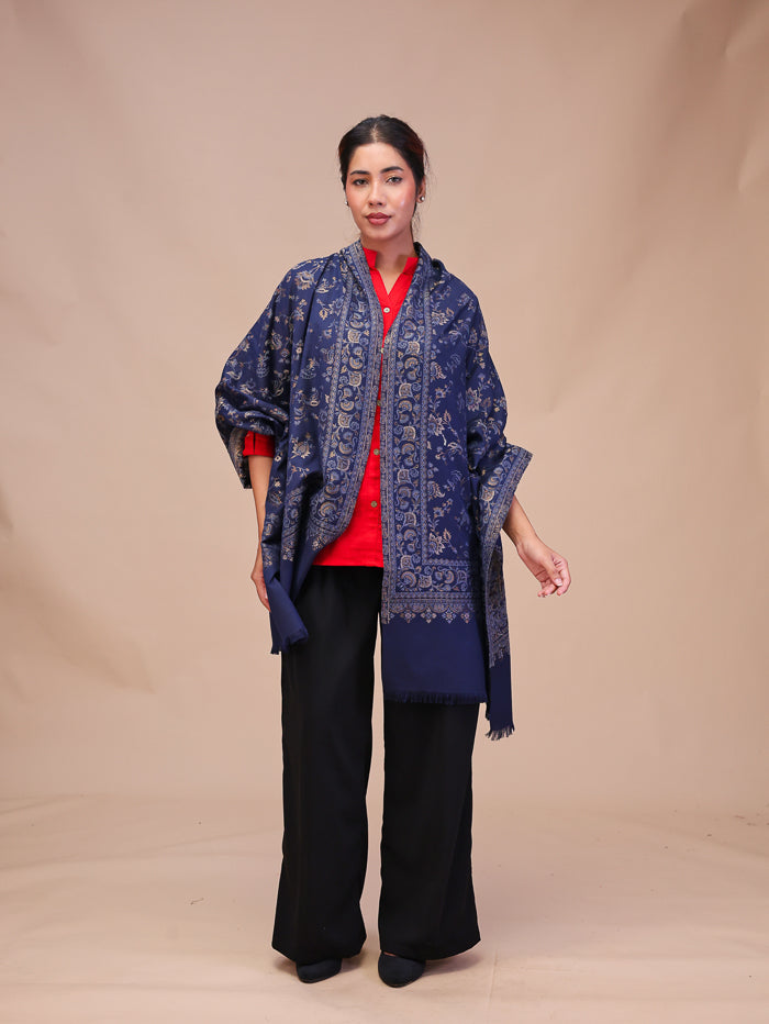 Women's Woven Design Wool Stole