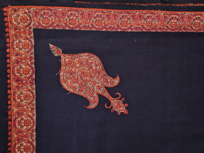 Men's Kashmiri Embroidered Wool Shawl