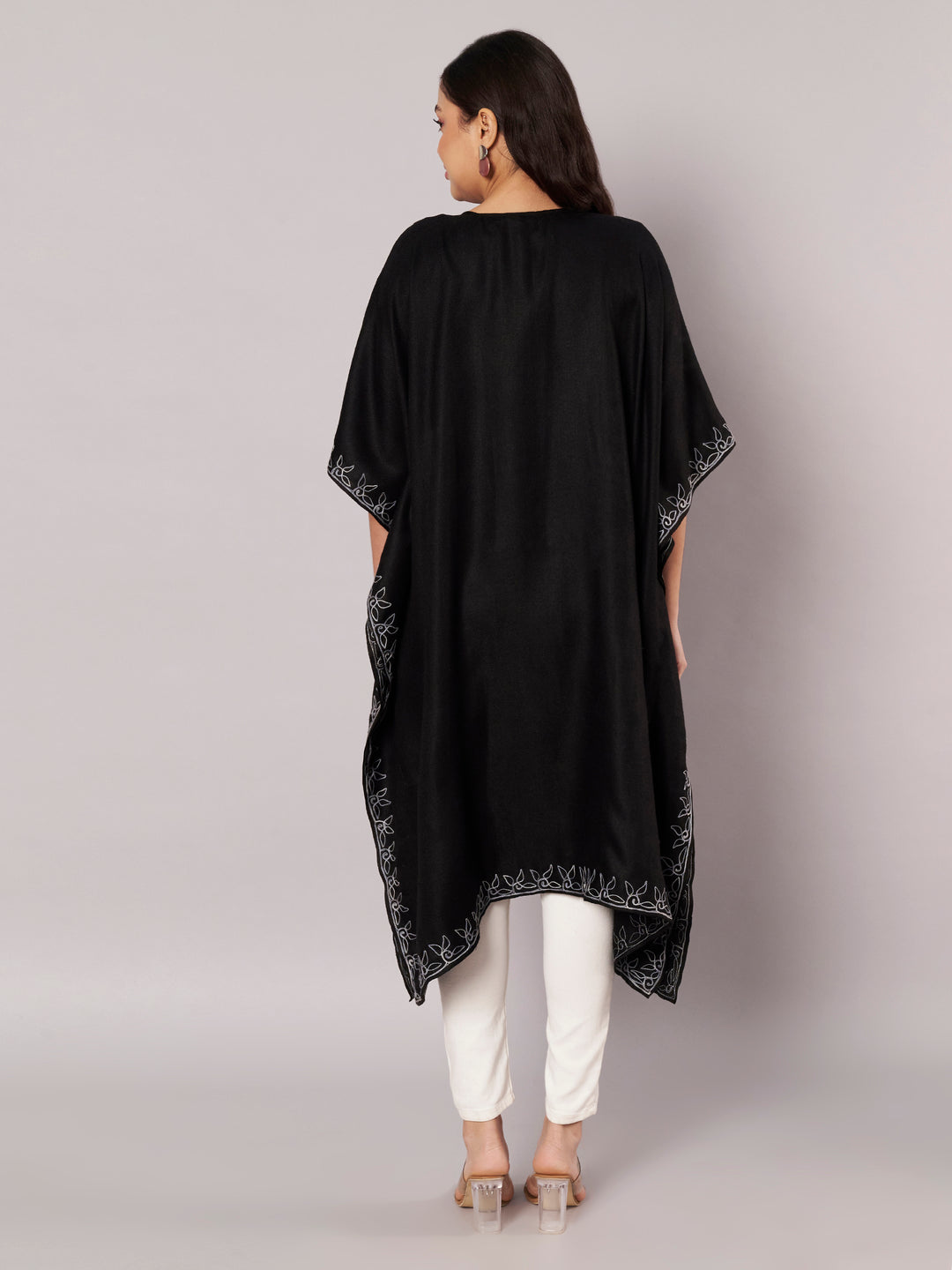 Women's Aari Work Yoke Design Kashmiri Embroidered Kaftan(Pheran)