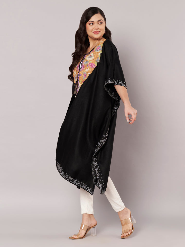 Women's Aari Work Yoke Design Kashmiri Embroidered Kaftan(Pheran)