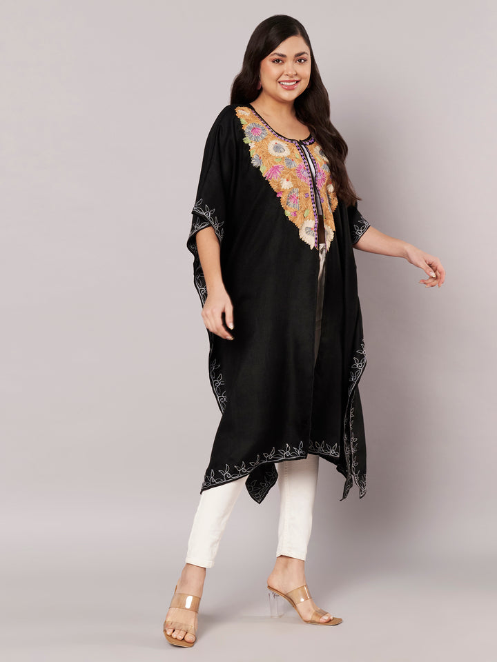 Women's Aari Work Yoke Design Kashmiri Embroidered Kaftan(Pheran)