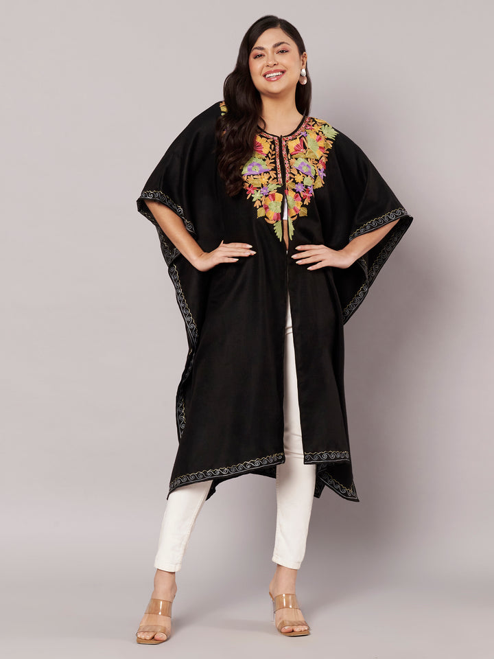 Women's Aari Work Yoke Design Kashmiri Embroidered Kaftan(Pheran)