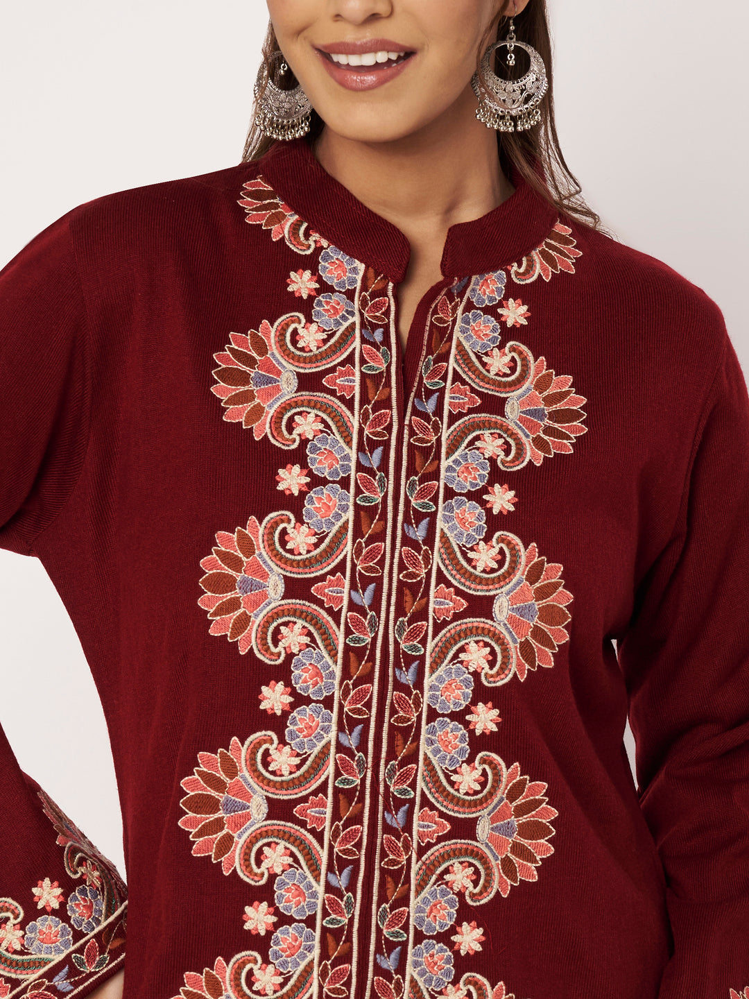 Women's Kashmiri Embroidered Co-ords – Kurta and Trousers
