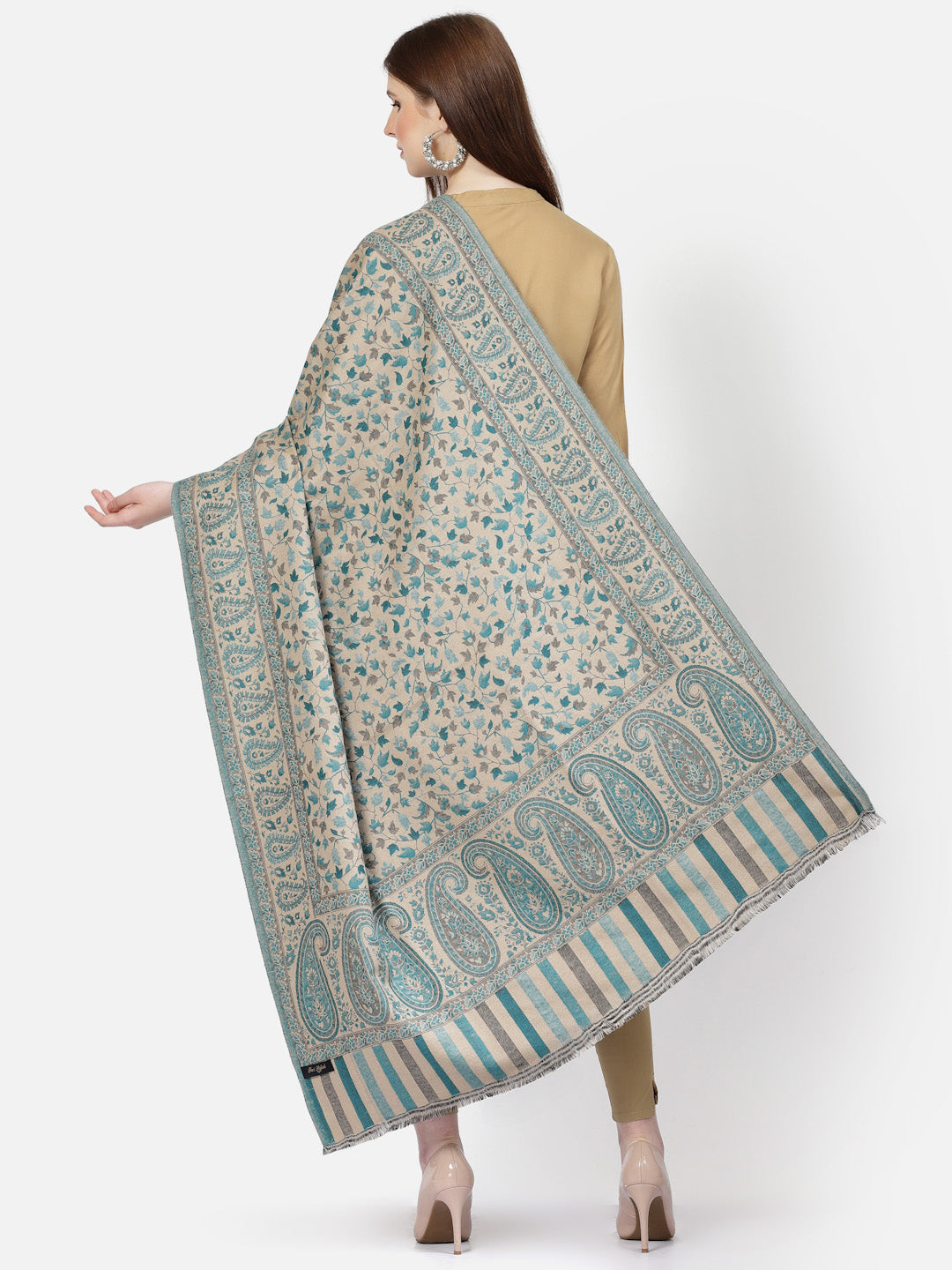 Women's Paisley Jamawar Acrylic Wool Shawl