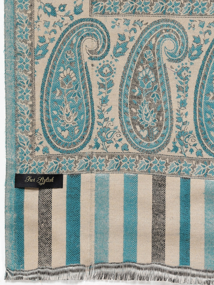Women's Paisley Jamawar Acrylic Wool Shawl