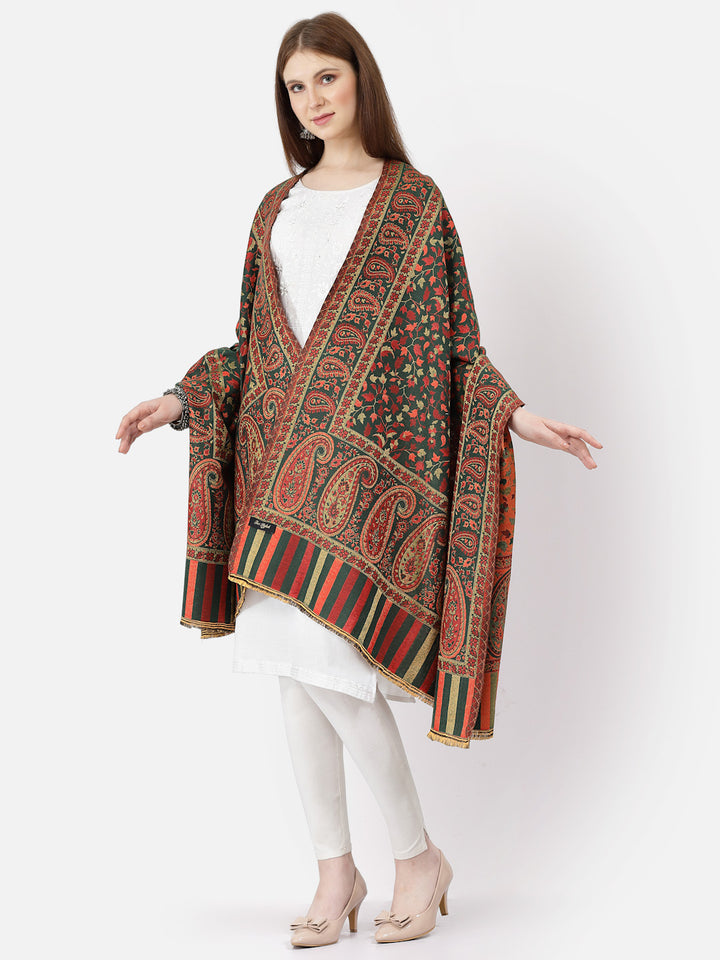 Women's Paisley Jamawar Acrylic Wool Shawl
