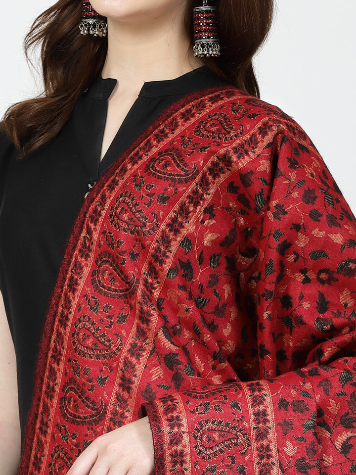Women's Paisley Jamawar Acrylic Wool Shawl