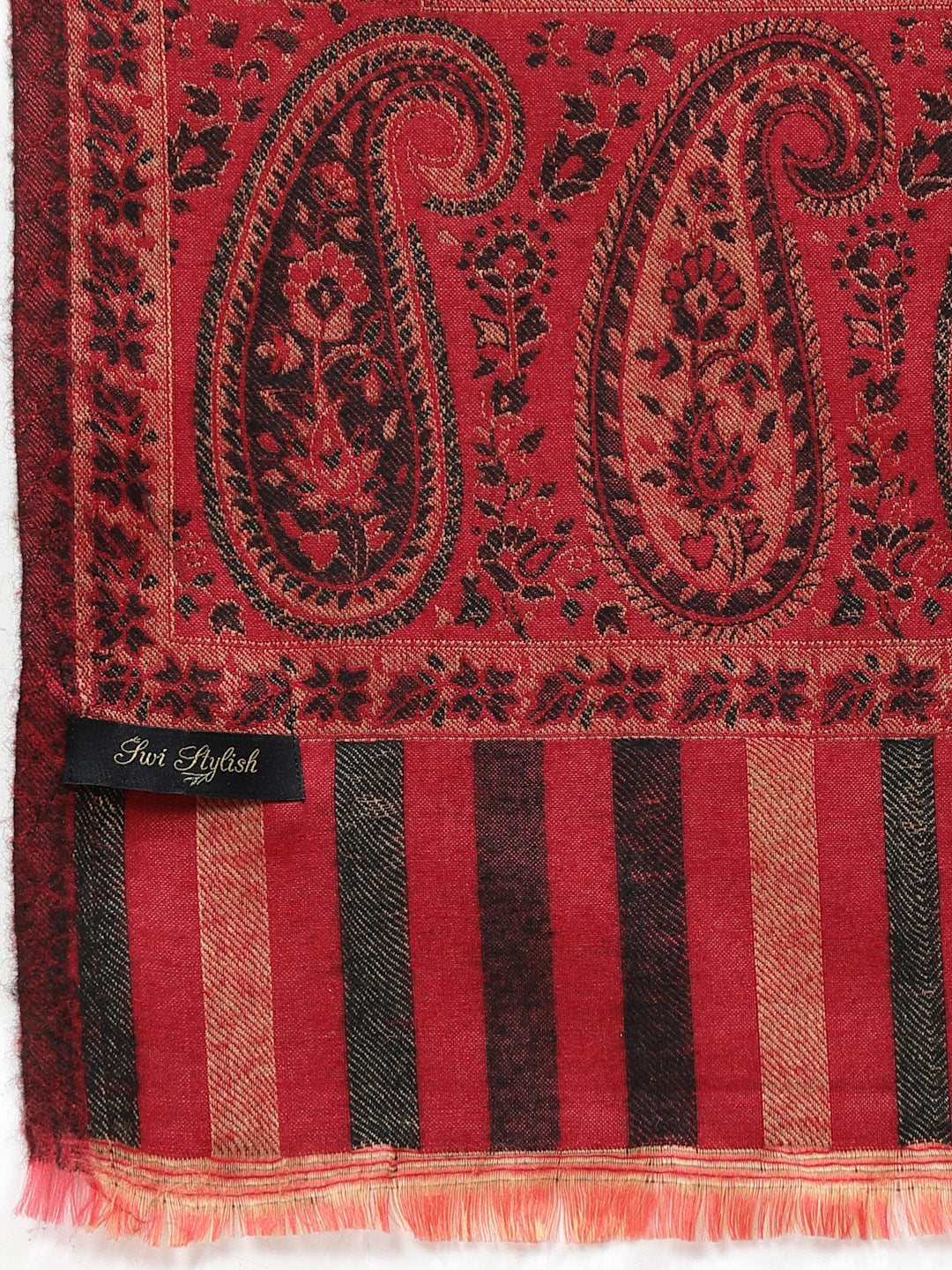 Women's Paisley Jamawar Acrylic Wool Shawl