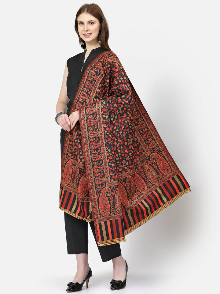 Women's Paisley Jamawar Acrylic Wool Shawl