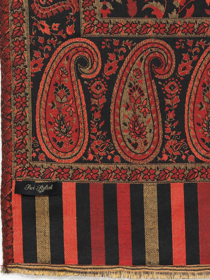Women's Paisley Jamawar Acrylic Wool Shawl