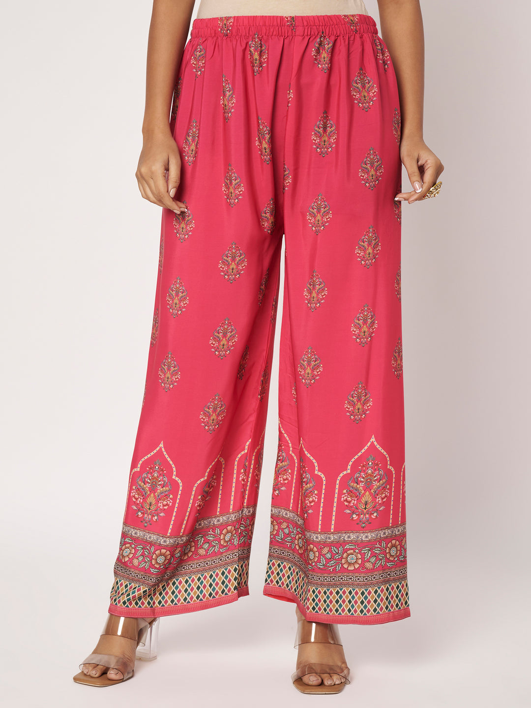 Women Printed Pakistani Top With Trousers