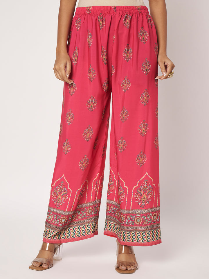 Women Printed Pakistani Top With Trousers