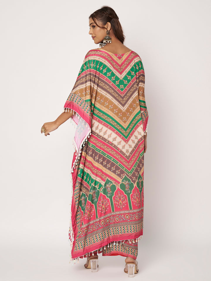 Women Printed Pakistani Top With Trousers