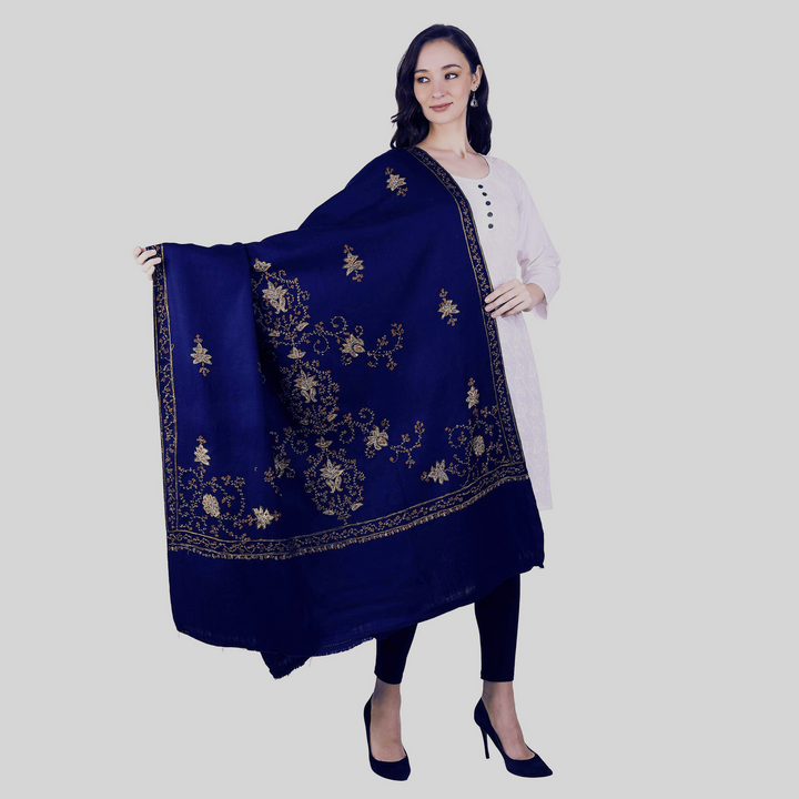 Women's Hand Embroidered Wool Shawl