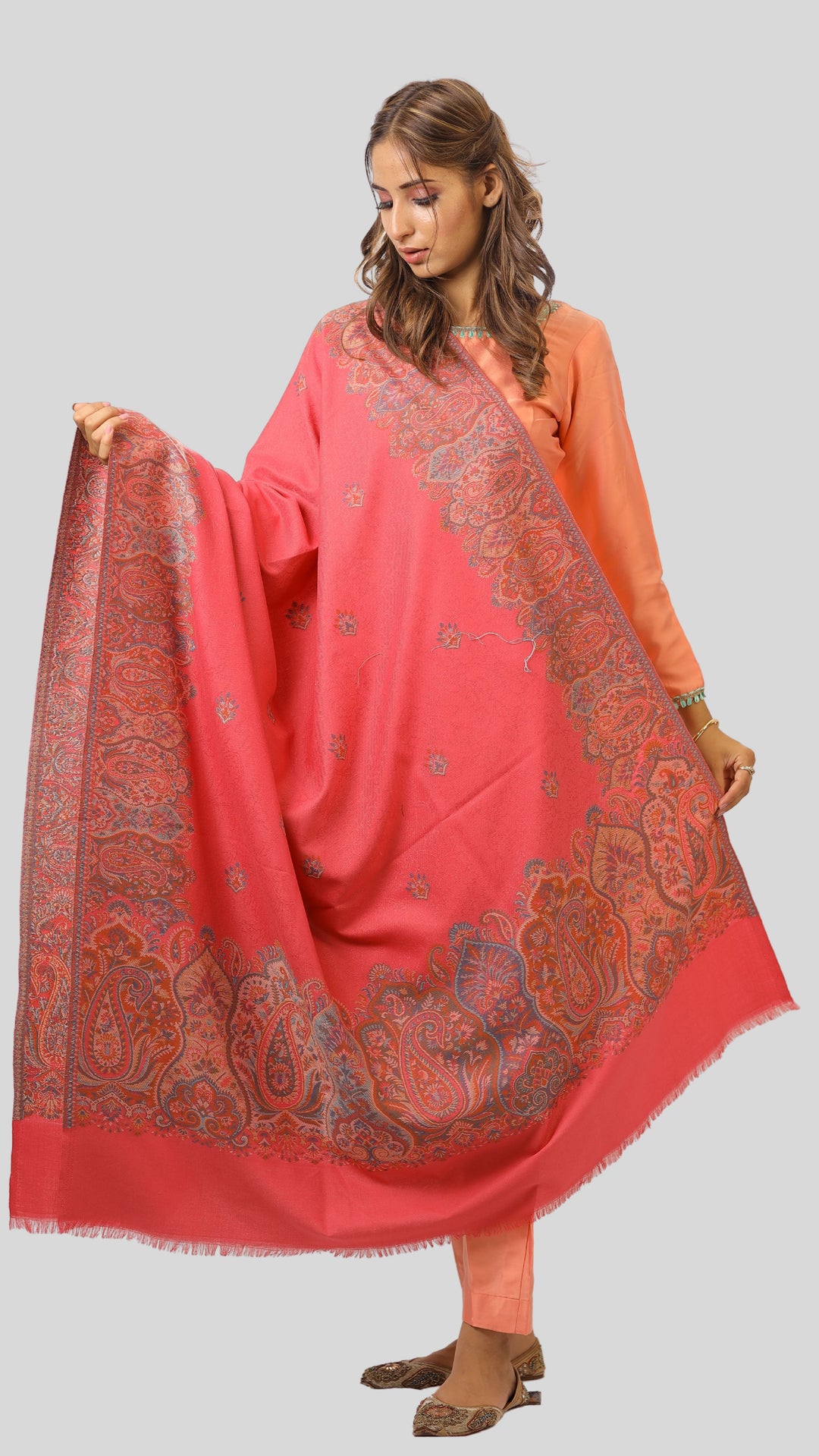 Women's Jamawar Wool Shawl
