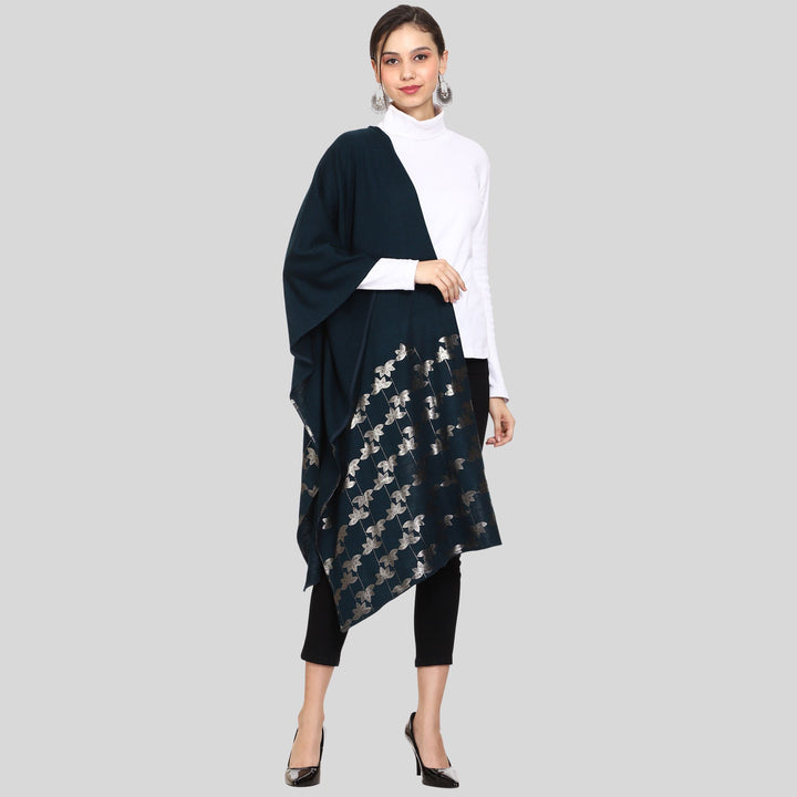 Women’s Knitted Daffodil Foil Printed Stole