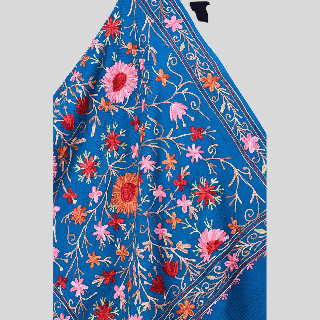Women's Aari Embroidered Wool Stole