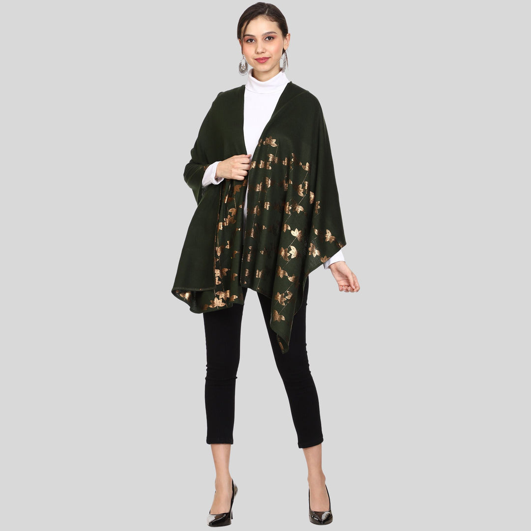 Women’s Knitted Daffodil Foil Printed Stole