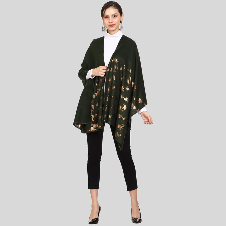 Women’s Knitted Daffodil Foil Printed Stole