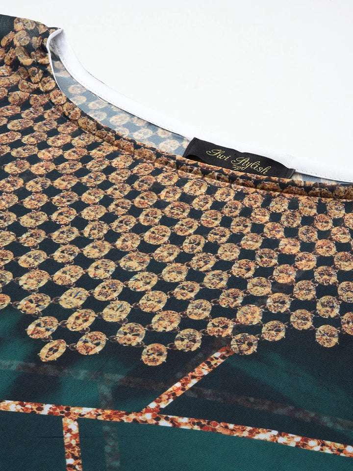 Women's Printed Georgette Beach Wear Kaftan  - View 2 | Kashmiri Kaftan | SWI Stylish