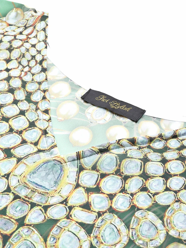 Women's Printed Beach Wear Kaftan - View 5 | Kashmiri Kaftan | SWI Stylish