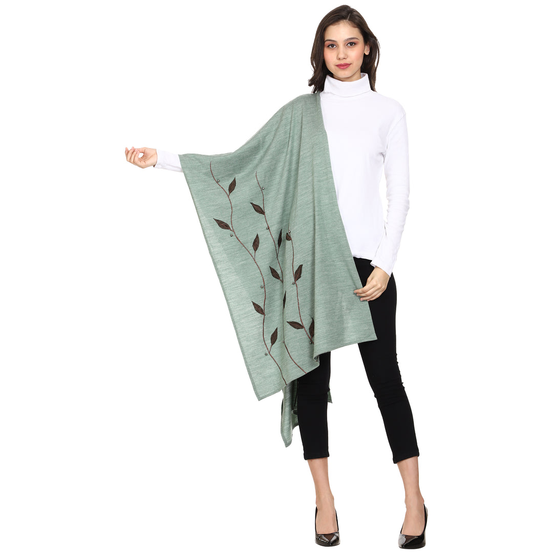 Women’s Knitted Daffodil Foil Printed Stole