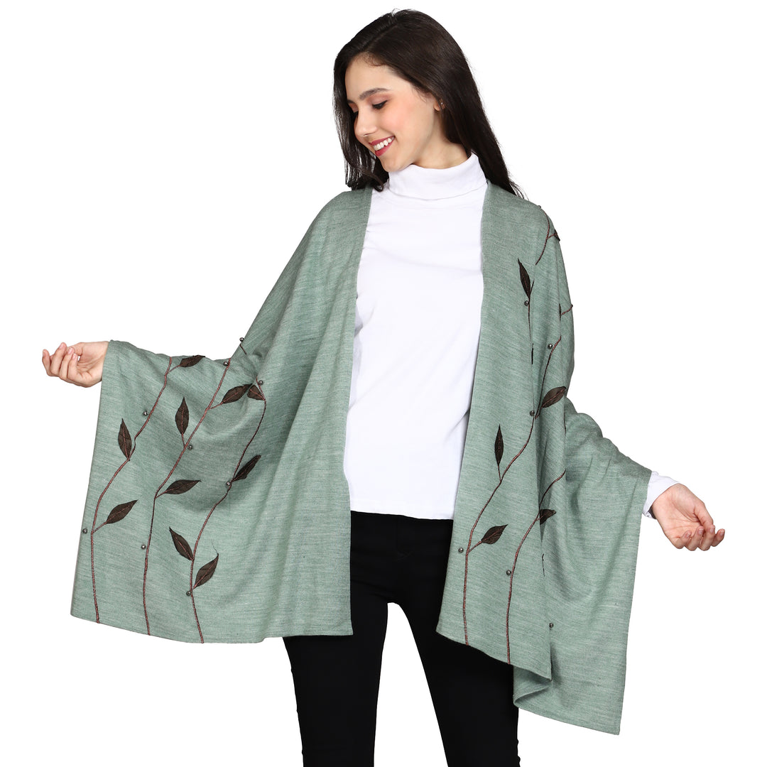 Women’s Knitted Daffodil Foil Printed Stole