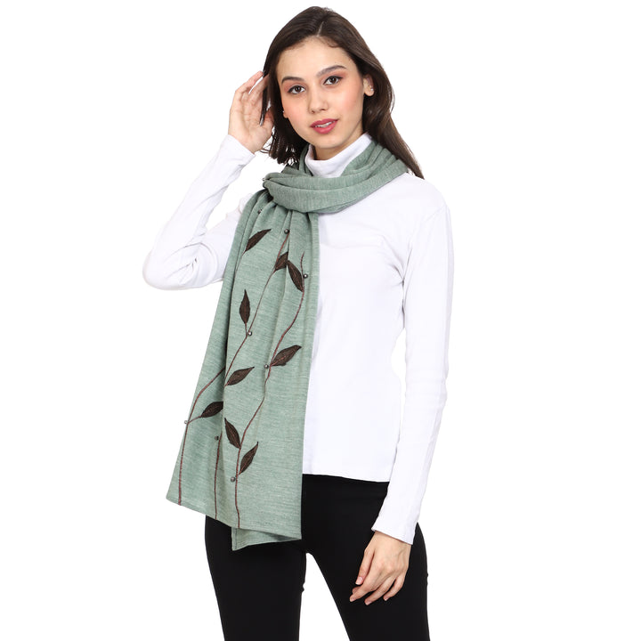 Women’s Knitted Daffodil Foil Printed Stole
