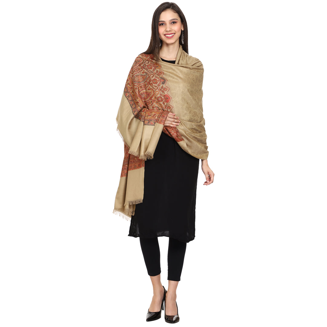 Women's Jamawar Wool Shawl